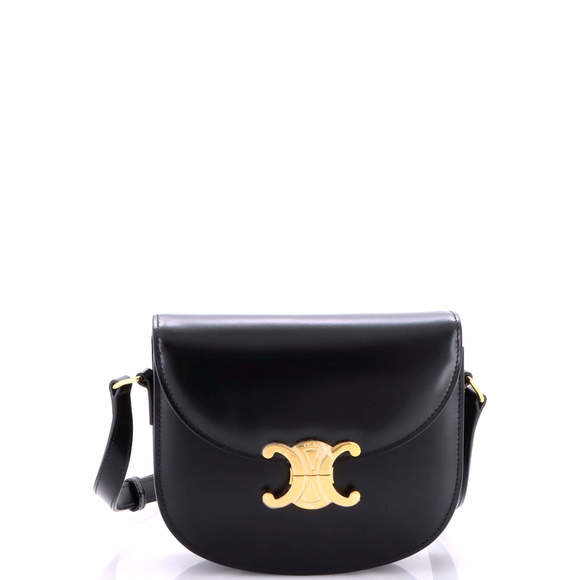 Celine Triomphe Besace Clea Flap Bag Leather - Picture 1 of 5